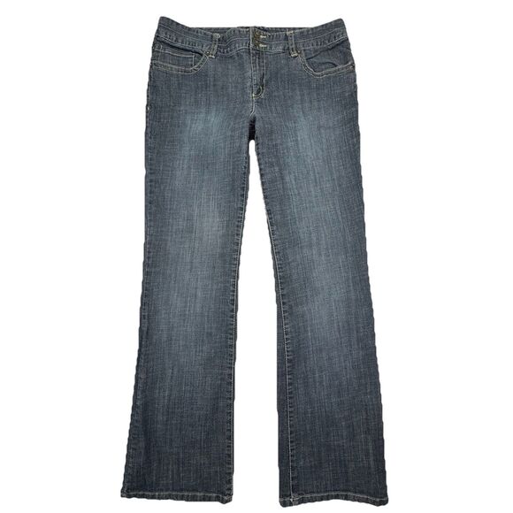 Daisy Fuentes Moda Jeans Women’s Sz 12 Bootcut Low Rise Denim Blue Y2K Style - Picture 3 of 12